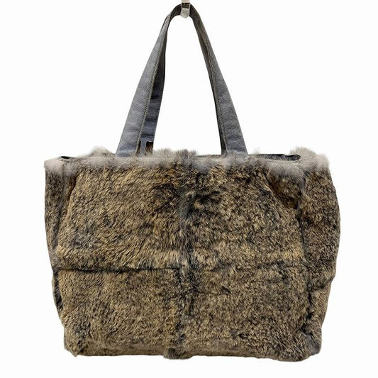 Chanel Rabbit Fur Suede Tote Bag