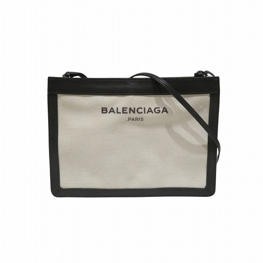 Balenciaga Canvas Leather Navy Pochette Bag