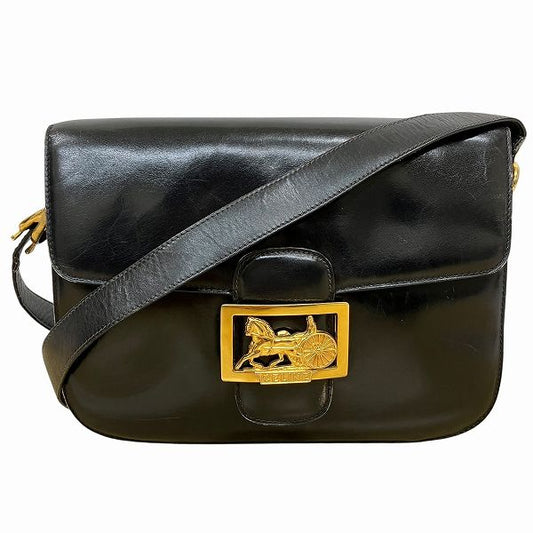 Celine Leather Horse Carriage Shoulder Bag