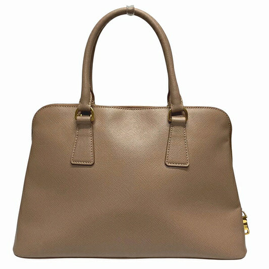 Prada Saffiano Leather 2way Handbag Pink Beige