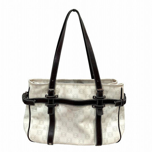Loewe Anagram White Tote Bag