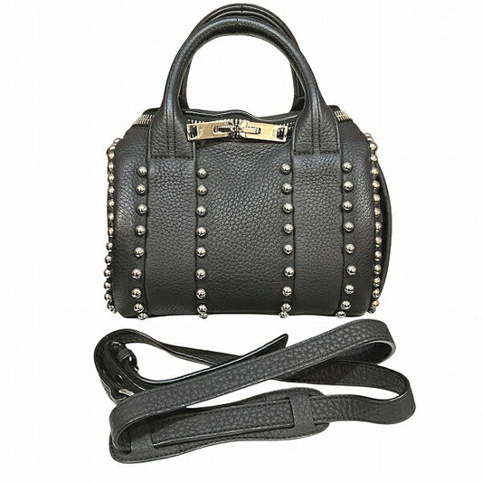 Alexander Wang Black Leather Studded Shoulder Bag