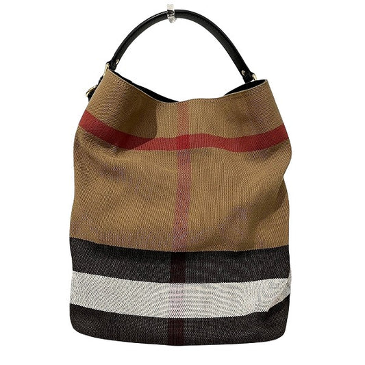 Burberry Ashby Check 2Way Canvas Leather Bag