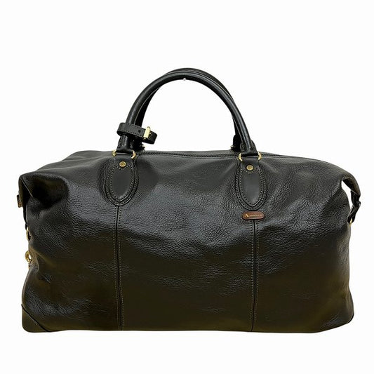 Aquascutum Leather Black Boston Bag