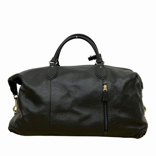 Aquascutum Leather Black Boston Bag