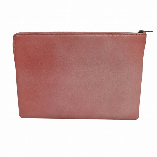 Celine Pink Leather Clutch Bag