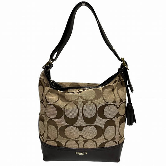 Coach Signature Canvas Leather Shoulder Bag 21149