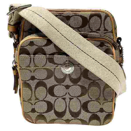 Coach Signature Canvas Leather Shoulder Bag 6451