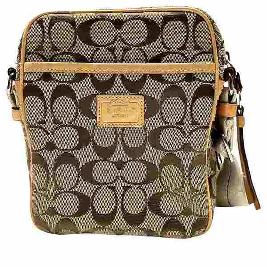 Coach Signature Canvas Leather Shoulder Bag 6451