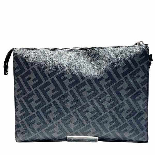 Fendi Zucca Pattern Diagonal Clutch Bag