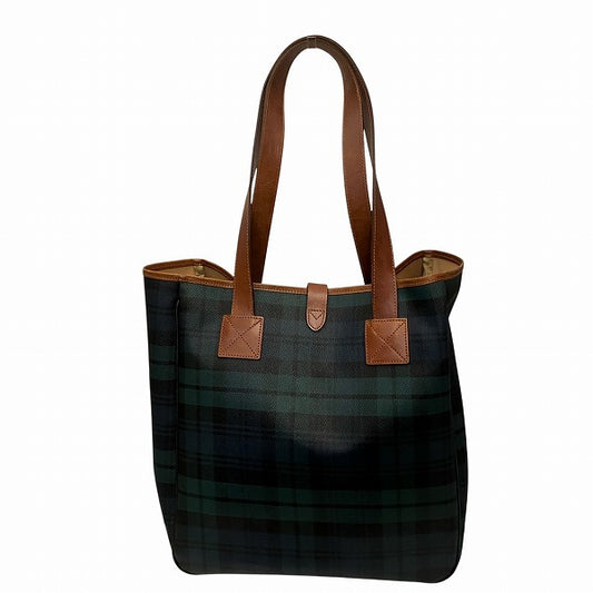 Ralph Lauren Checkered Tote Shoulder Bag