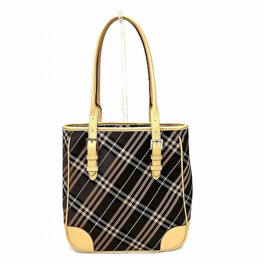 Burberry Nova Check Canvas Leather Tote Bag