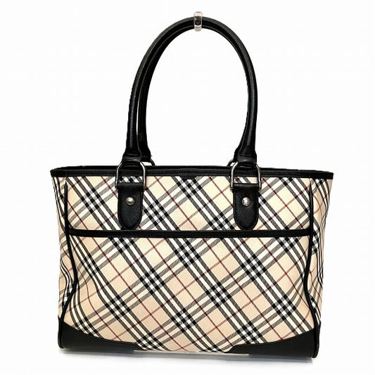 Burberry Nova Check Canvas Leather Tote Bag