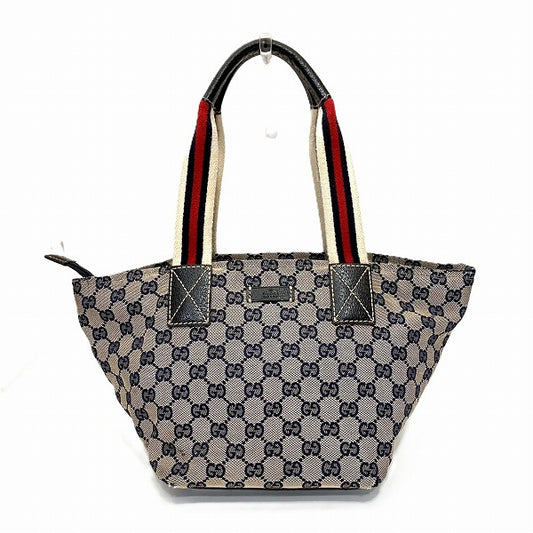 Gucci GG Canvas Leather Handbag 131228