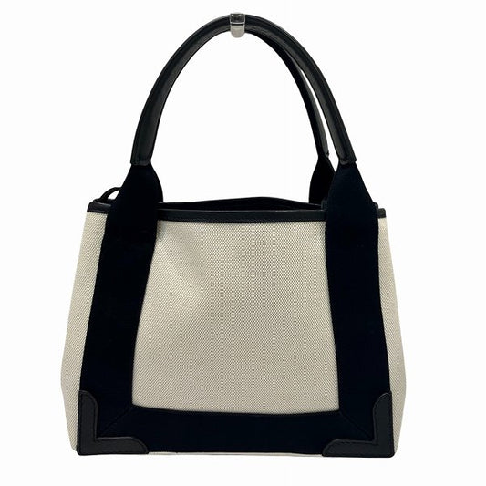 Balenciaga Navy Cabas XS Canvas Leather Bag