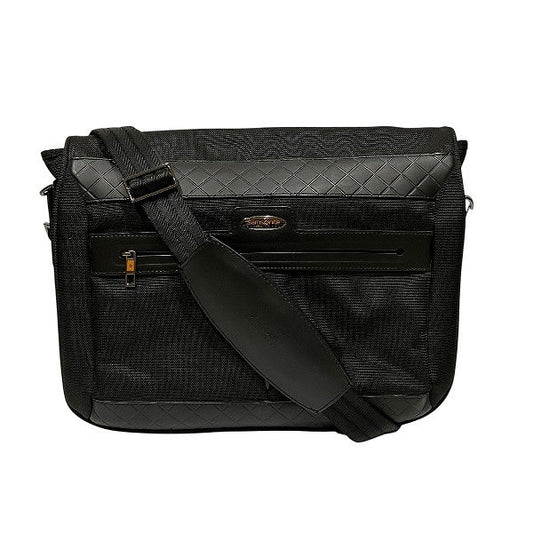 Samsonite Black Nylon Leather Messenger Bag