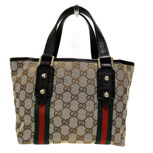 Gucci GG Canvas Leather Handbag 139261
