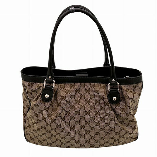 Gucci Sukey GG Canvas Leather Tote Bag
