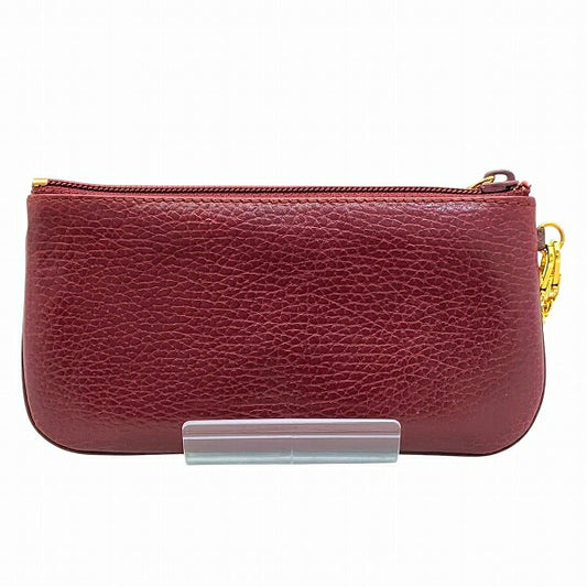 Cartier Must Line Bordeaux Leather Chain Pouch