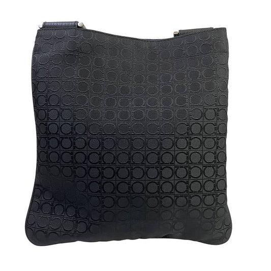 Salvatore Ferragamo Nylon Leather Gancini Shoulder Bag