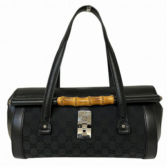Gucci Bamboo GG Canvas Leather Handbag 111713