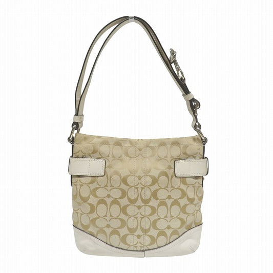 Coach Signature Canvas Leather Shoulder Bag F17088