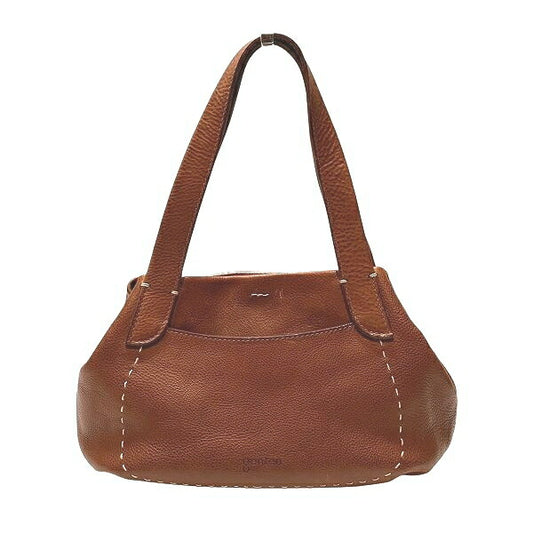 Genten Leather Brown Tote Bag for Women