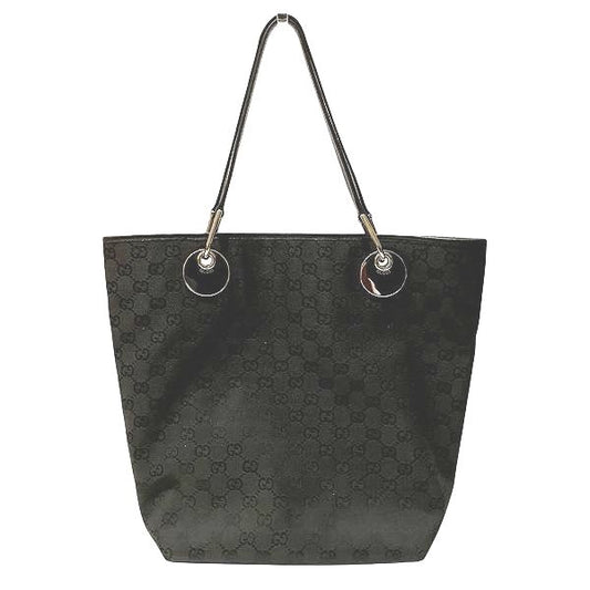 Gucci GG Canvas Leather Tote Bag