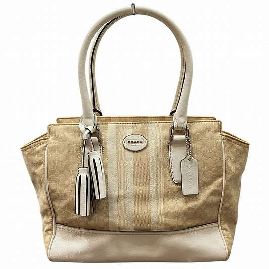 Coach Signature Canvas Leather Shoulder Bag 19915