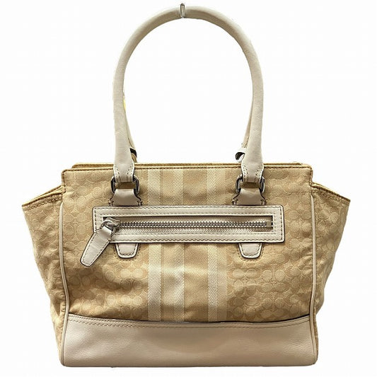 Coach Signature Canvas Leather Shoulder Bag 19915