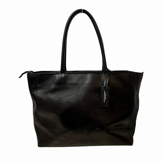 United Arrows Green Label Relaxing Black Leather Tote Bag