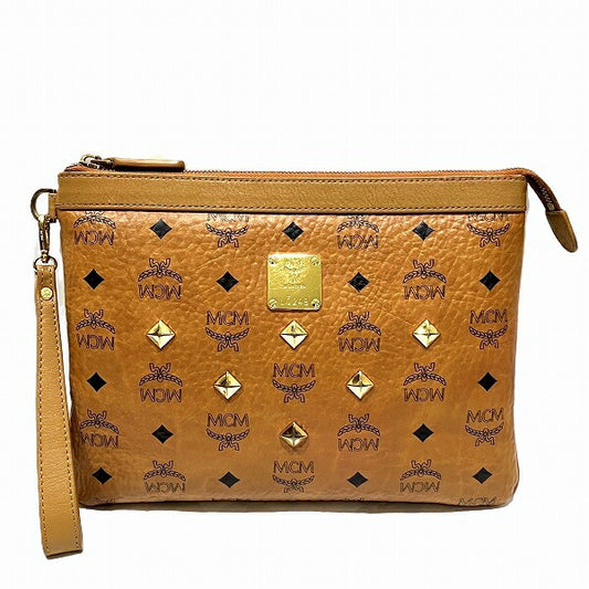 MCM Visetos Studded Clutch Bag Unisex