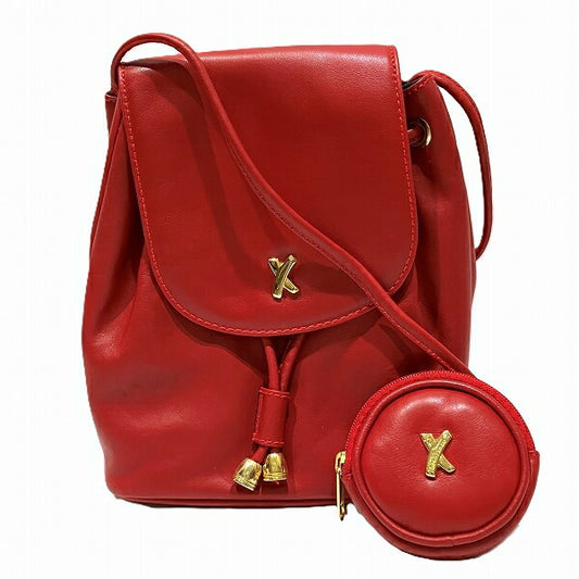 Paloma Picasso Leather Drawstring Shoulder Bag with Coin Case