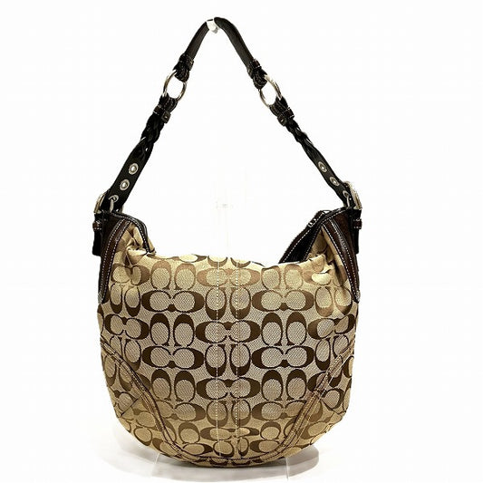 Coach Signature Canvas Leather Shoulder Bag