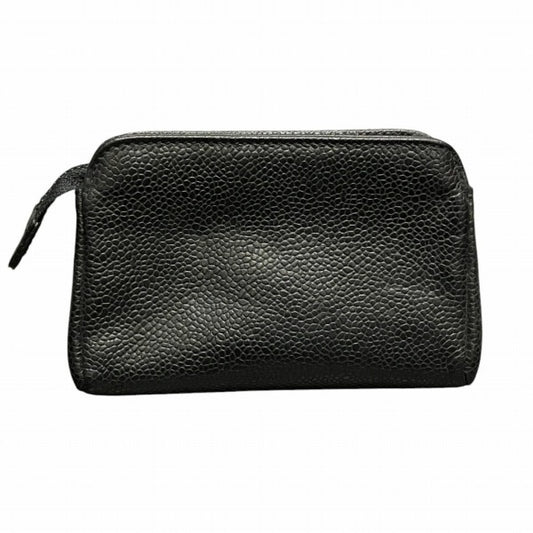 Chanel Caviar Skin Coco Mark Pouch