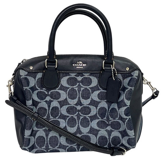 Coach Signature Canvas Leather Handbag F57619