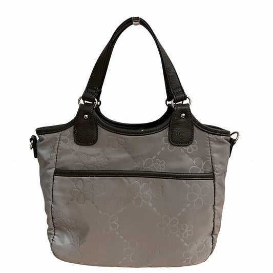 Crocodile 2WAY Handbag Shoulder Bag Beige