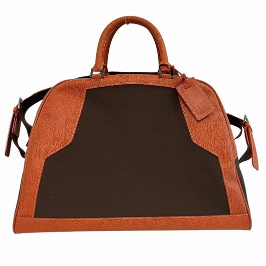Dunhill Mortilities Leather Canvas Boston Bag