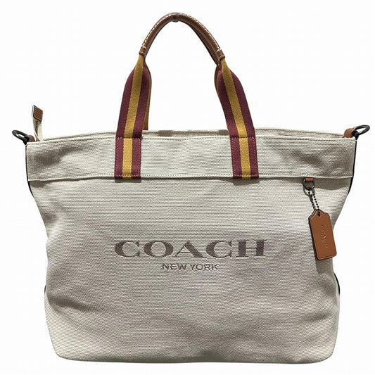 Coach Canvas Leather Tote Bag CJ486