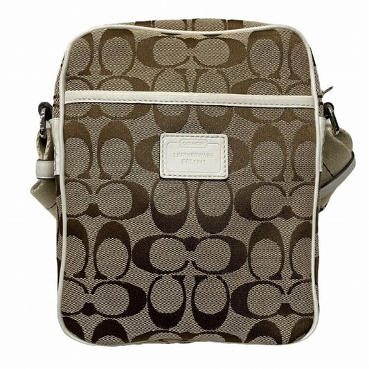 Coach Signature Canvas Leather Shoulder Bag 6451