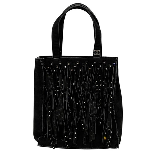Chanel Suede Rhinestone Fringe Handbag