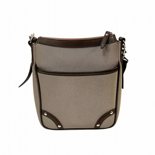 Burberry Nova Check Canvas Leather Shoulder Bag