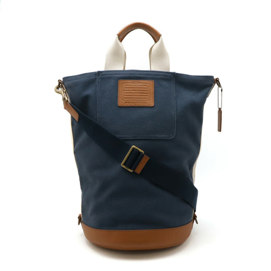 Coach Heritage Canvas Leather 2WAY Tote Bag
