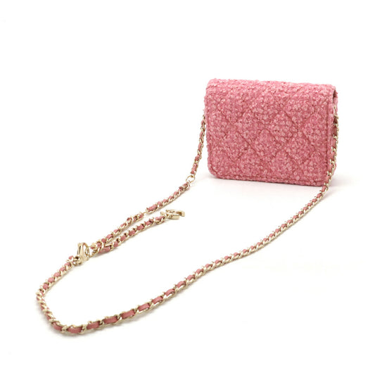 Chanel Tweed Matelasse Chain Shoulder Bag