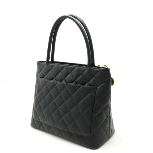 Chanel Caviar Skin Matelasse Coco Mark Tote A01804