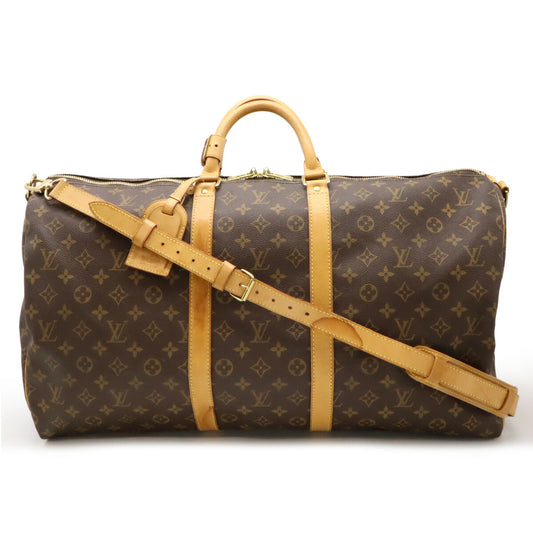 Louis Vuitton Monogram Keepall Bandouliere 55 Travel Bag