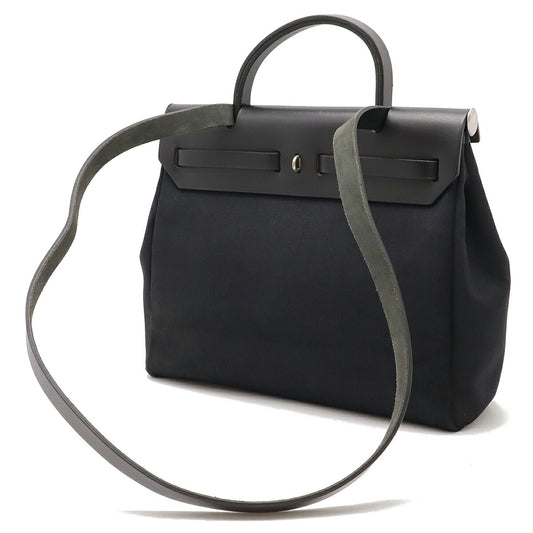 Hermes Aile Bag PM Leather Handbag Black
