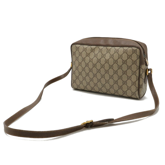 Gucci Old GG Plus Shoulder Bag Beige Brown