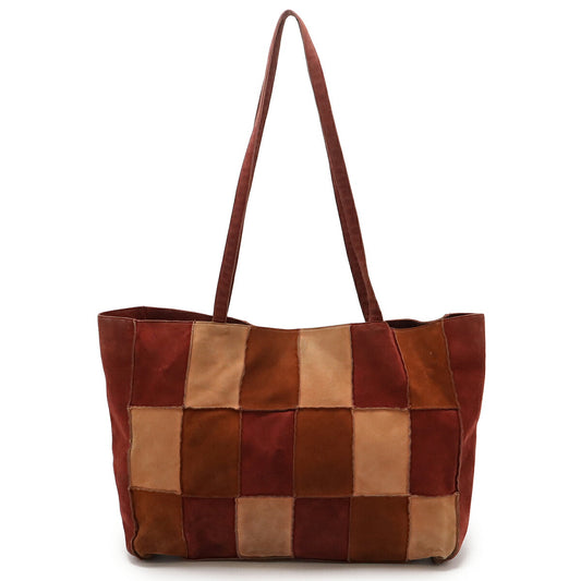 Chanel Suede Patchwork Tote Bag