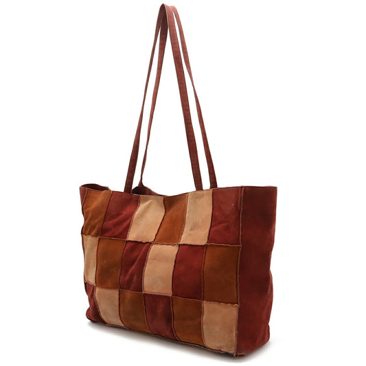 Chanel Suede Patchwork Tote Bag
